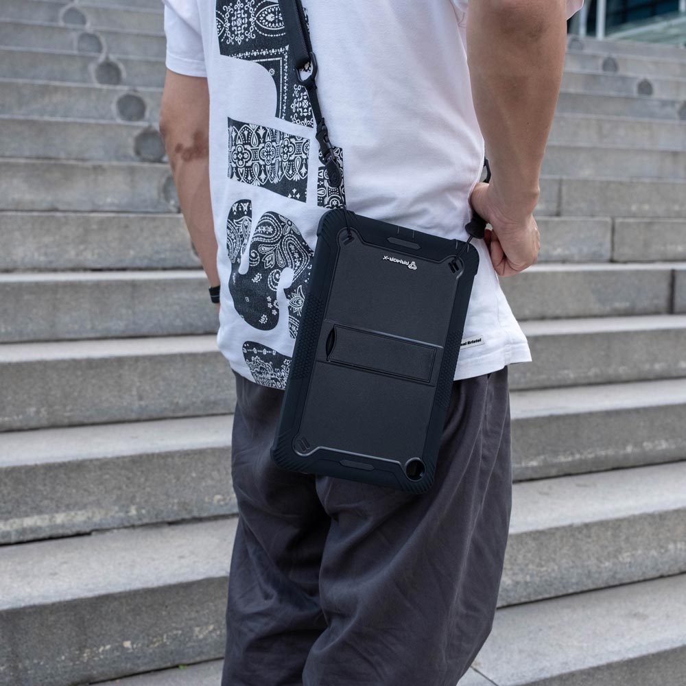 MXS-iPad-M5 | IPad Mini 5 | IP68 Waterproof, Shock & Dust Proof Case With Handstrap & Kickstand & X-Mount Case Shoulder Strap