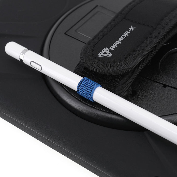 JLN-iPad-PR1 | iPad Pro 9.7 2016 | Ultra 3 Layers Shockproof Rugged Case With Hand Strap,  Kick-stand & Wireless Charging Pen Holder