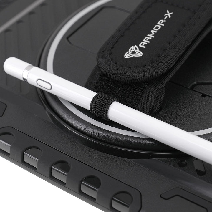 LGN-SS-X110 | Samsung Galaxy Tab A9 ( 8.7" ) SM-X110 / SM-X115 | 2 Layers Shockproof Rugged Case with Hand Strap and Kick-stand