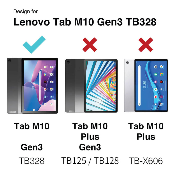 TRN-LN-M10-V3 | Lenovo Tab M10 ( Gen3 ) TB328 | 3 Layers Shockproof Rugged Case with Kick-Stand