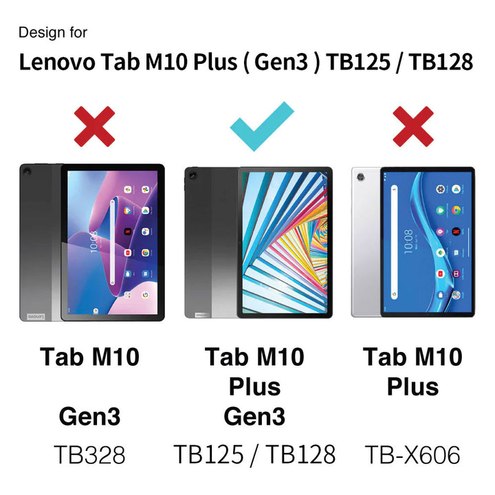 TRN-LN-M10P3 | Lenovo Tab M10 Plus ( Gen3 ) TB125 / TB128 | 3 Layers Shockproof Rugged Case with Kick-Stand