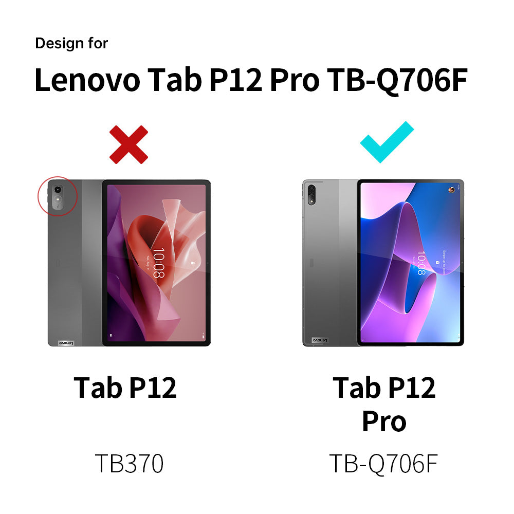 TKV-LN-P12PRO | Lenovo Tab P12 Pro TB-Q706F | Premium Keyboard Case with Multi-touch Trackpad