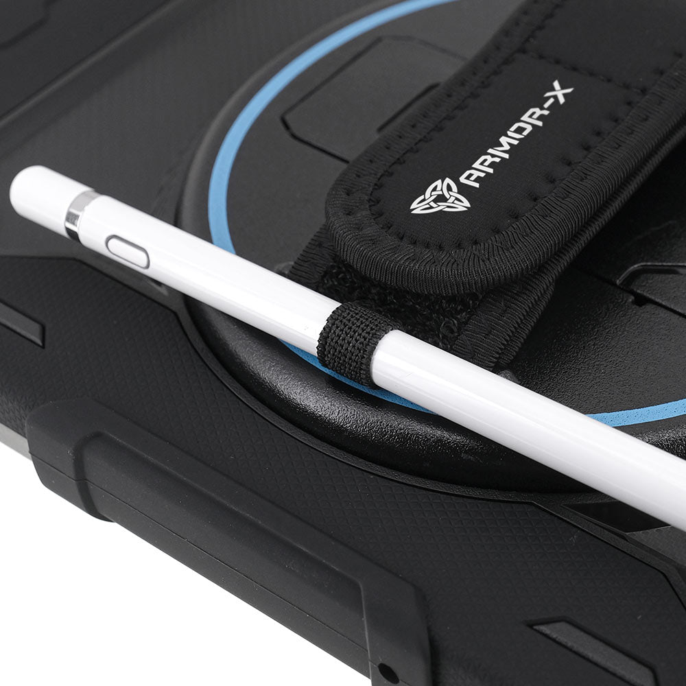 NBN-SS-X710 | Samsung Galaxy Tab S8 SM-X700 / SM-X706 | Ultra 3 Layers Shockproof Rugged Case with Hand Strap and Kick-Stand