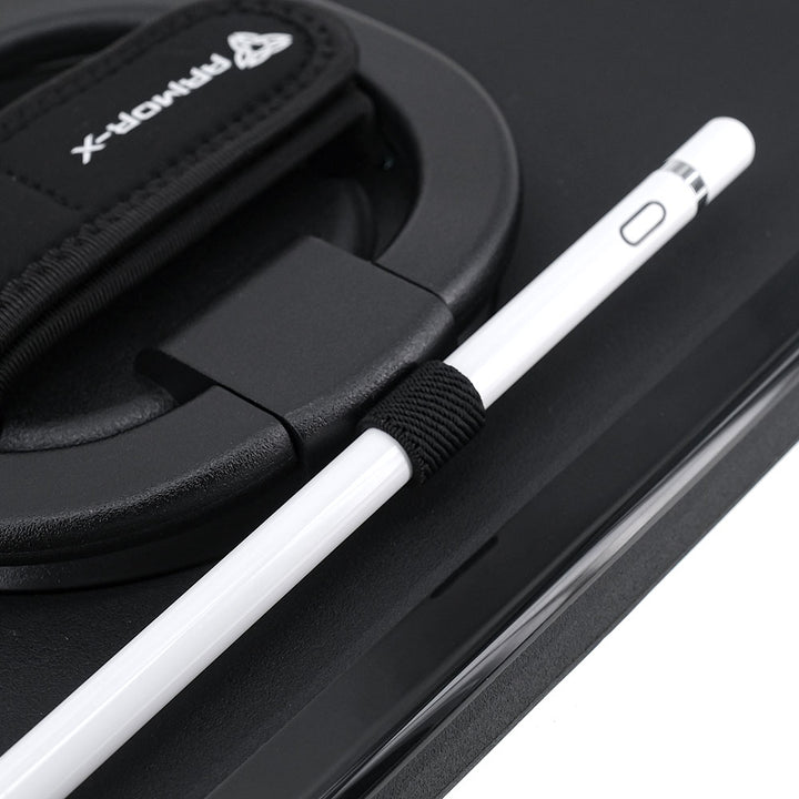 SKN-iPad-N5 | iPad 11-Inch (11th Gen / A16) | Rainproof military grade rugged case with hand strap and kick-stand & folding grip