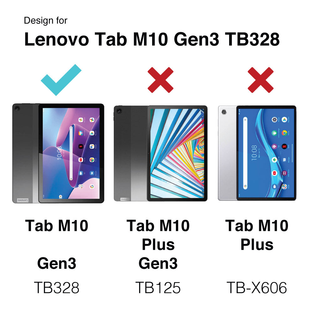 TKV-LN-M10-V3 | Lenovo Tab M10 ( Gen3 ) TB328 | Premium Keyboard Case with Multi-touch Trackpad