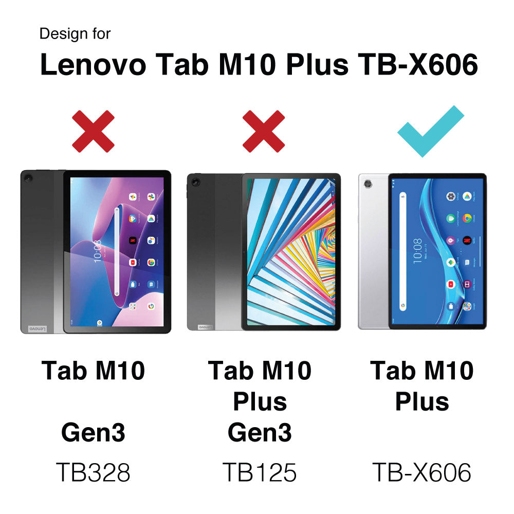 ARMOR-X Lenovo Tab M10 Plus TB-X606 4 corner protection case. Excellent protection with TPU shock absorption housing.