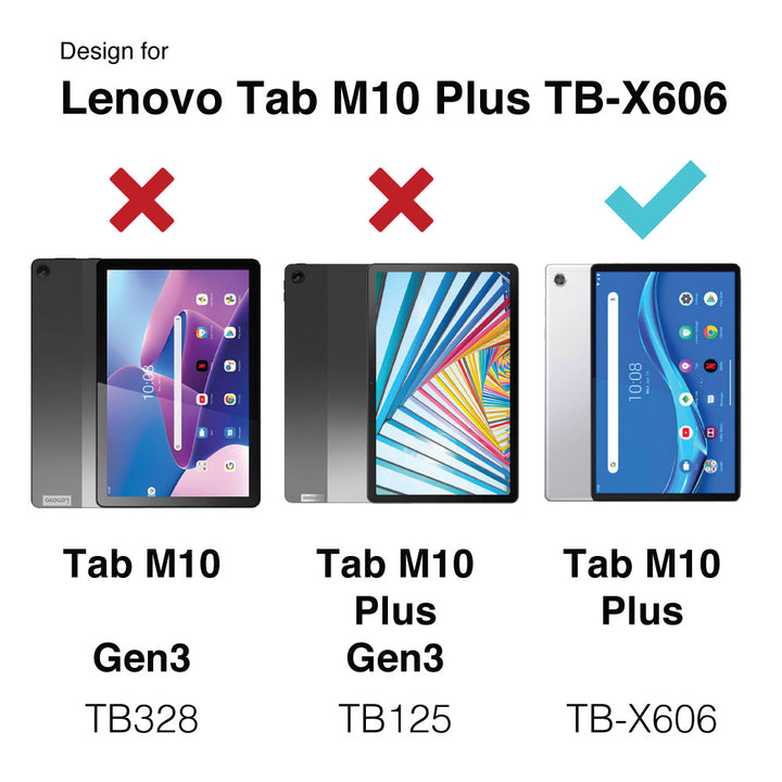 ARMOR-X Lenovo Tab M10 Plus TB-X606 Smart Tri-Fold Stand Magnetic Cover.