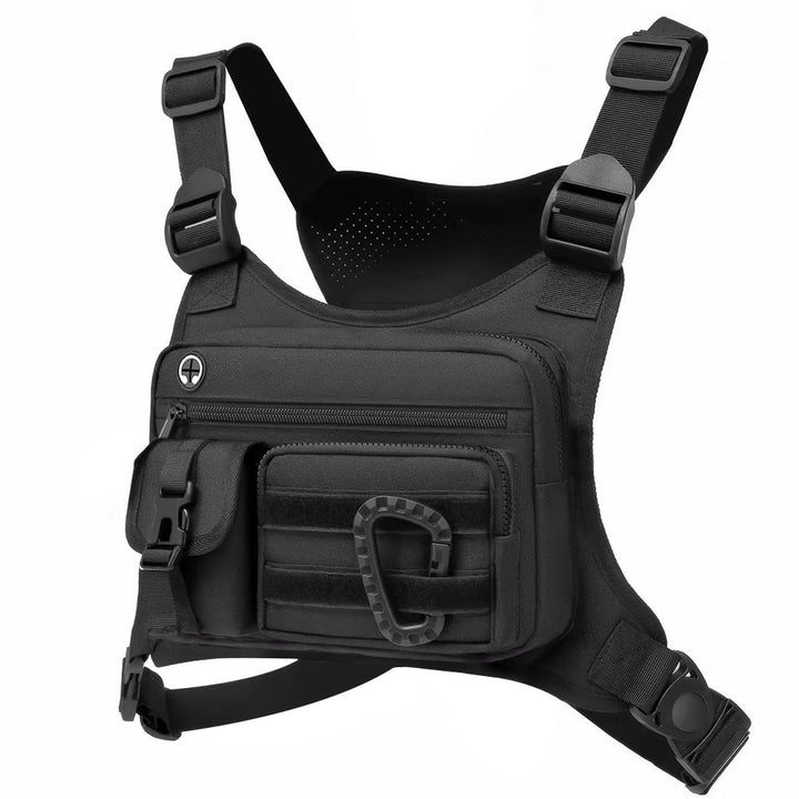 ARMOR-X Chest Bag / Outdoor Sports Tactical Vest. Ideal for running, cycling, hiking, working out, traveling, or daily commuting.