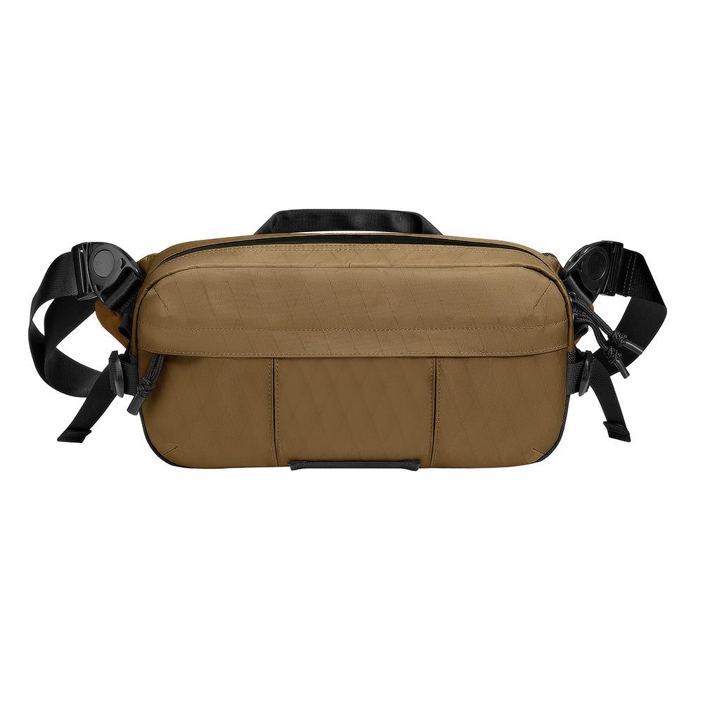 ARMOR-X Sling Bag / Chest Bag / Shoulder Bag with Handle. This sling bag is well thought out and offers enough space for everyday equipment. The front compartment provides quick access to frequently used items like tissues, AirPods and other accessories. A built-in key clip keeps keys or an Apple AirTag key ring safely attached and easy to find. Main pocket with the multi-zone compartment, just store your items neatly and organized. A discreet rear hidden pocket offers added privacy for valuables such as yo