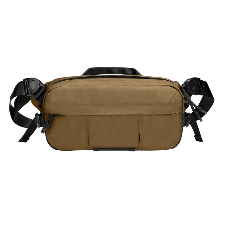 ARMOR-X Sling Bag / Chest Bag / Shoulder Bag with Handle. This sling bag is well thought out and offers enough space for everyday equipment. The front compartment provides quick access to frequently used items like tissues, AirPods and other accessories. A built-in key clip keeps keys or an Apple AirTag key ring safely attached and easy to find. Main pocket with the multi-zone compartment, just store your items neatly and organized. A discreet rear hidden pocket offers added privacy for valuables such as yo
