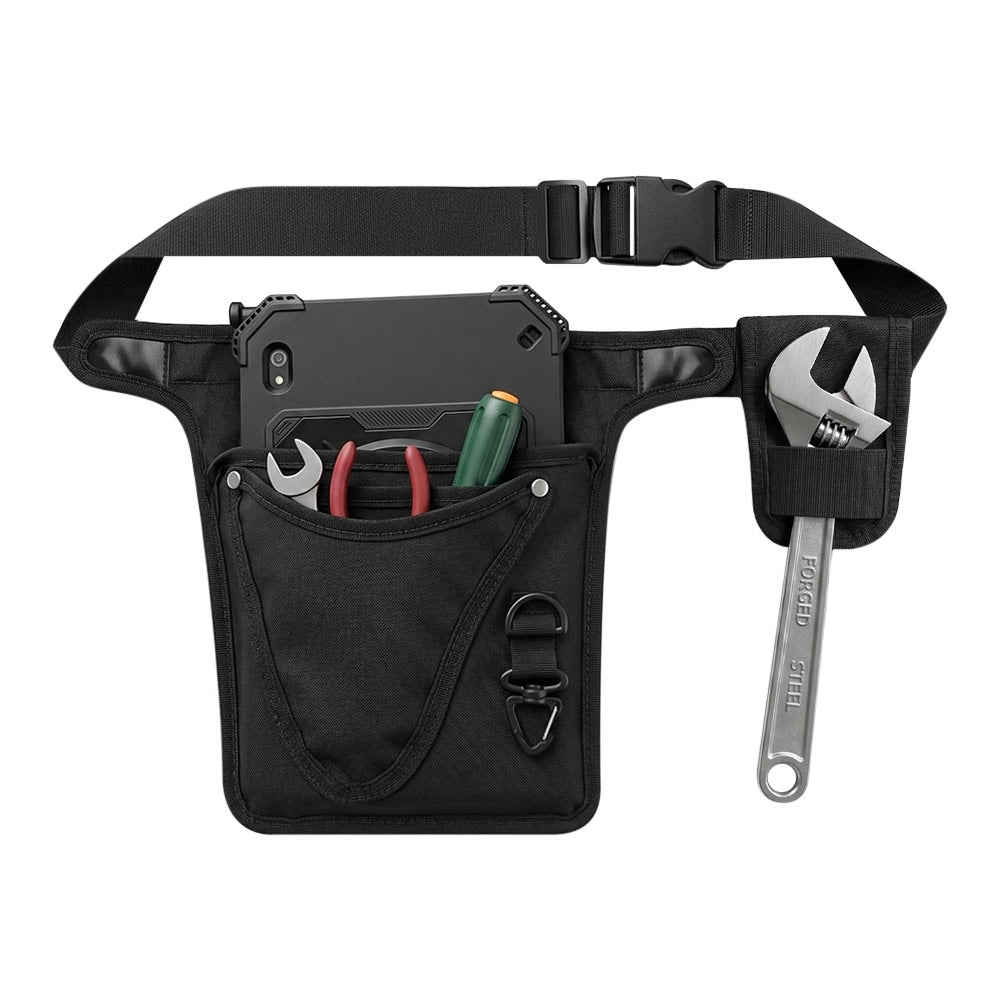 ARMOR-X Multiple Tool Belt Pouch. Features 1 spacious main compartment, 2 accessory pouches, and a dedicated hammer loop, providing a practical organization system for everyday work. Keep pliers, screwdrivers, hammers, shears, and other tools neatly arranged and easy to find. Perfect for electricians, carpenters, mechanics, gardeners, DIY enthusiasts, and home improvement projects. Keeps your tools organized and your hands free wherever the job takes you.