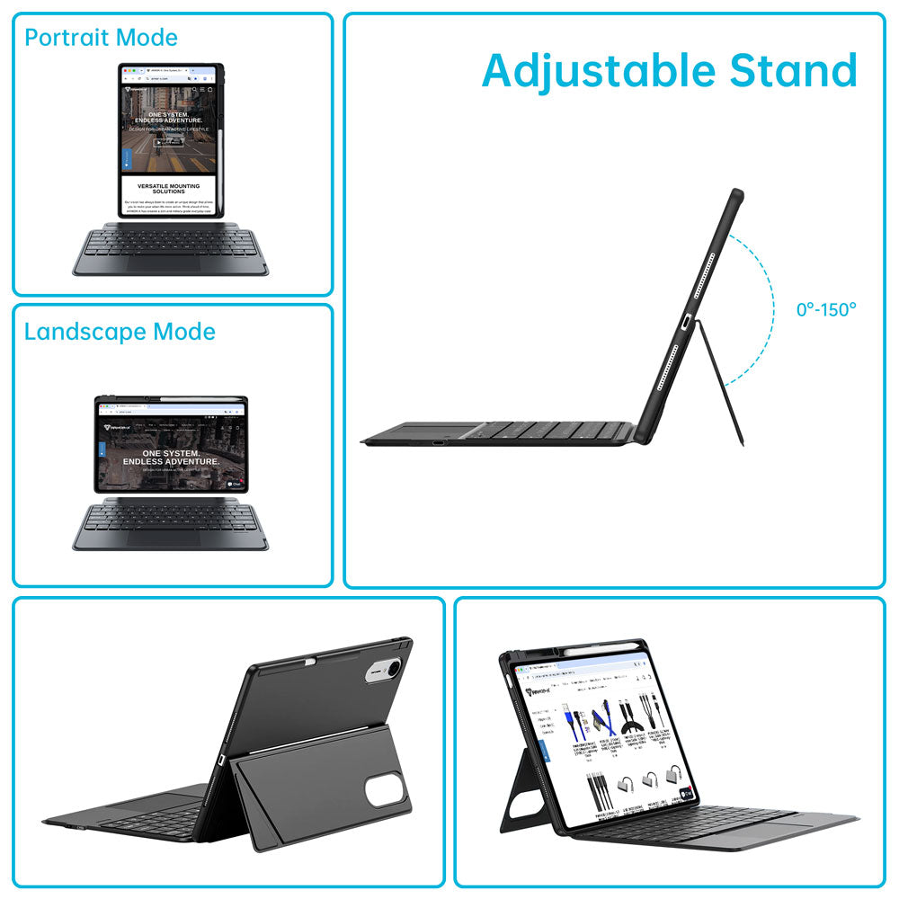 BKV-LN-TB361 | Lenovo Tab K12 TB361 / Lenovo Idea Tab Plus ( 12.1" TB361 ) | Magnetic Detachable Keyboard Case with Stand &amp; Trackpad