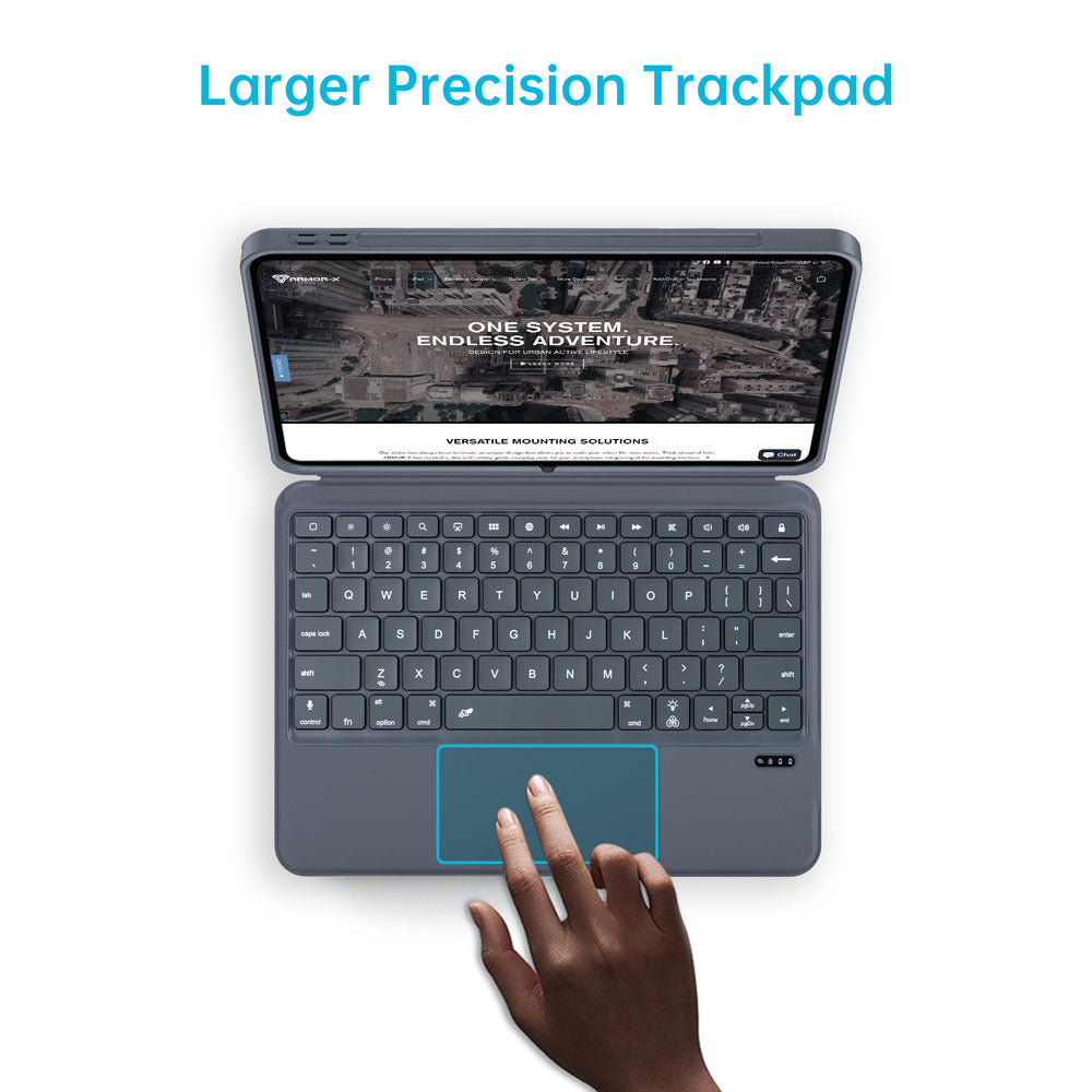 BKV-iPad-A5 | iPad Air 4 2020 / iPad Air 5 2022 | Magnetic Detachable Keyboard Case with Stand & Trackpad