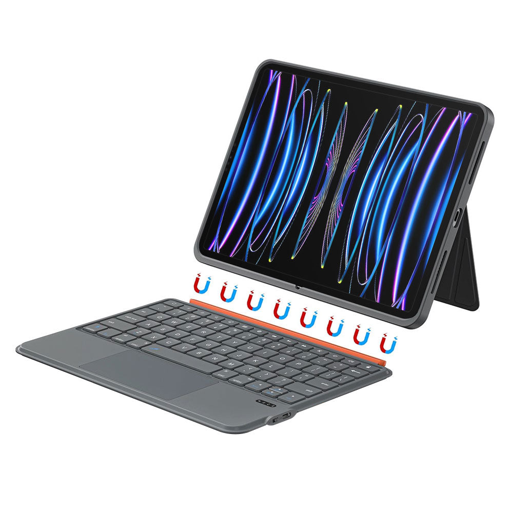 ARMOR-X iPad Pro 12.9 ( 3rd / 4th / 5th / 6th Gen. ) 2018 / 2020 / 2021 / 2022 Magnetic Detachable Keyboard Case with Adjustable Stand & Precision Trackpad. Effortlessly switch between typing, viewing, drawing, reading and gaming modes, making it ideal for work meetings, video calls, online classes, watching movies or entertainment on the go.