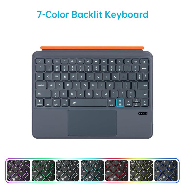 BKV-iPad-A6 | iPad Pro 12.9 ( 3rd / 4th / 5th / 6th Gen. ) 2018 / 2020 / 2021 / 2022 | Magnetic Detachable Keyboard Case with Stand & Trackpad