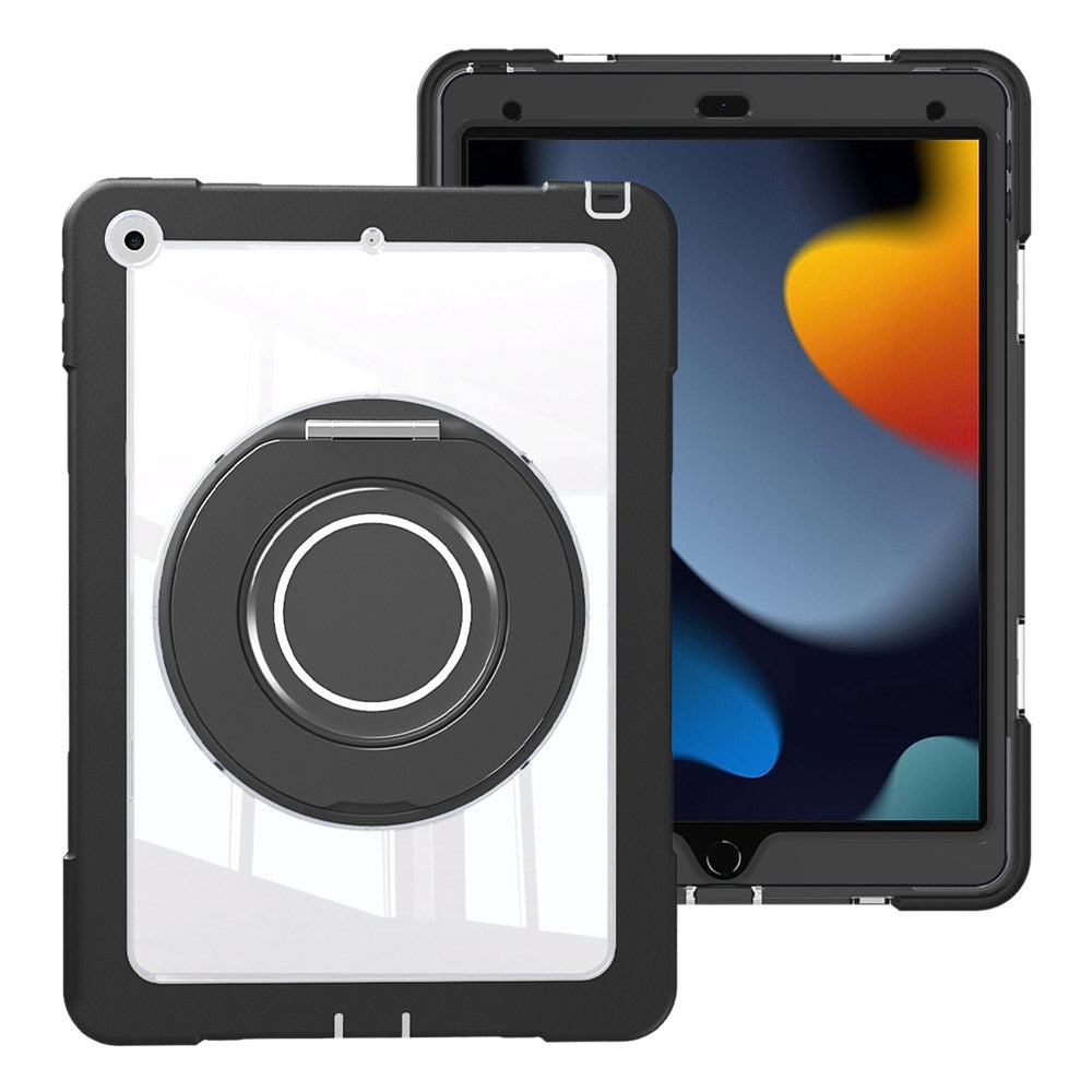 ARMOR-X Apple iPad 10.2 (7th & 8th & 9th Gen.) 2019 / 2020 / 2021 shockproof case, impact protection cover. Rugged case with kick stand. Hand free typing, drawing, video watching.