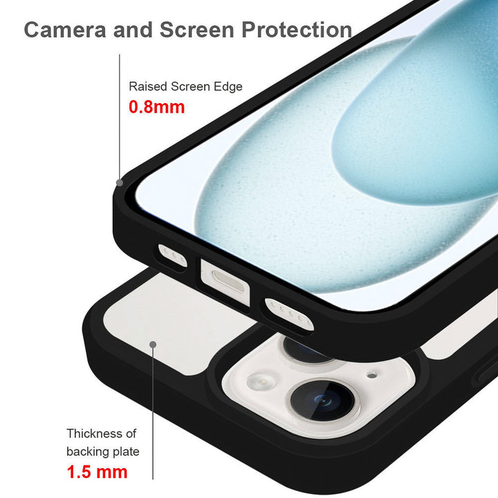 ARMOR-X APPLE iPhone 16 shockproof cases. Raised screen edge for camera and screen protection.