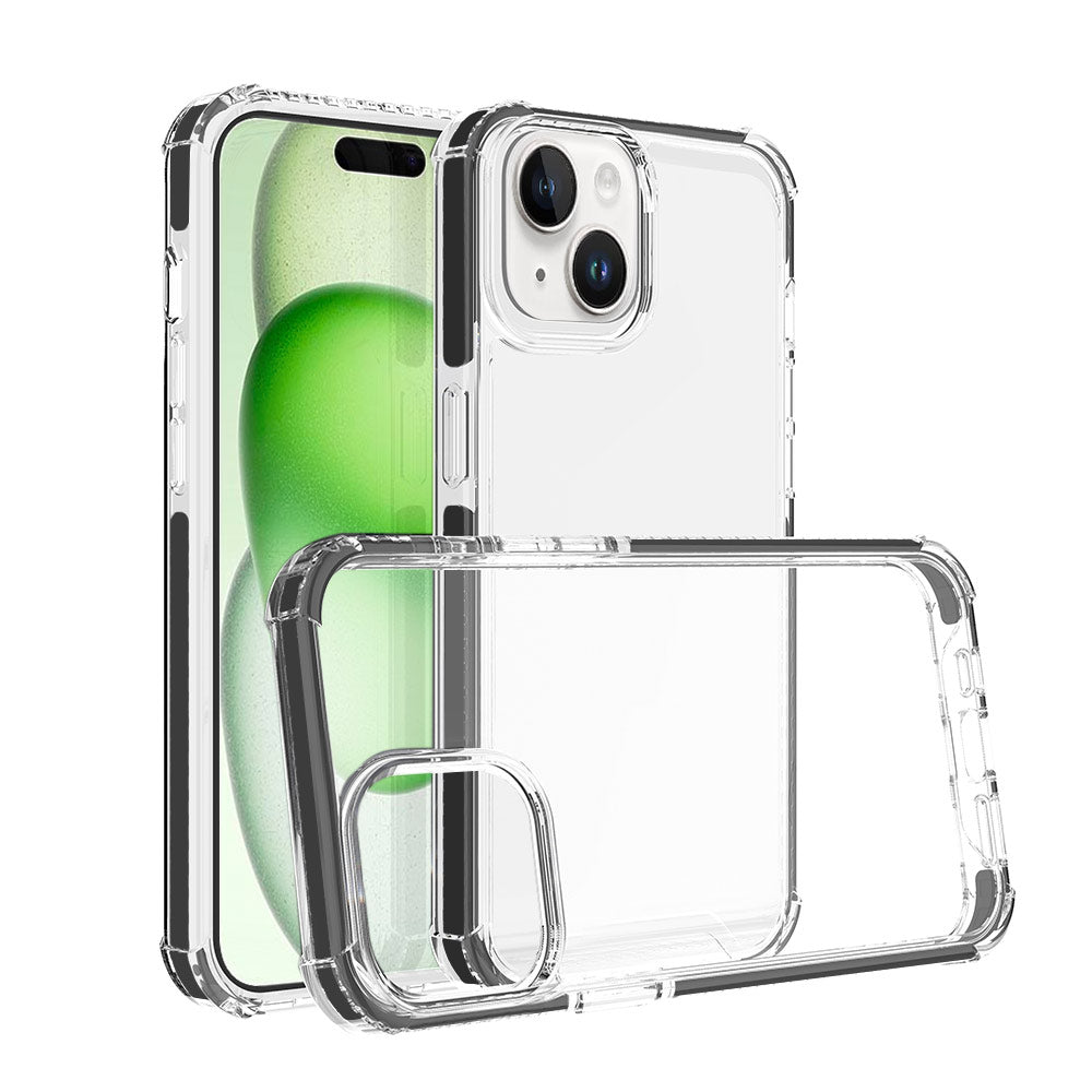 ARMOR-X iPhone 15 Plus Military Grade Shockproof Drop Proof Cover. Transparent back cover offers invisible scratch-resistance.