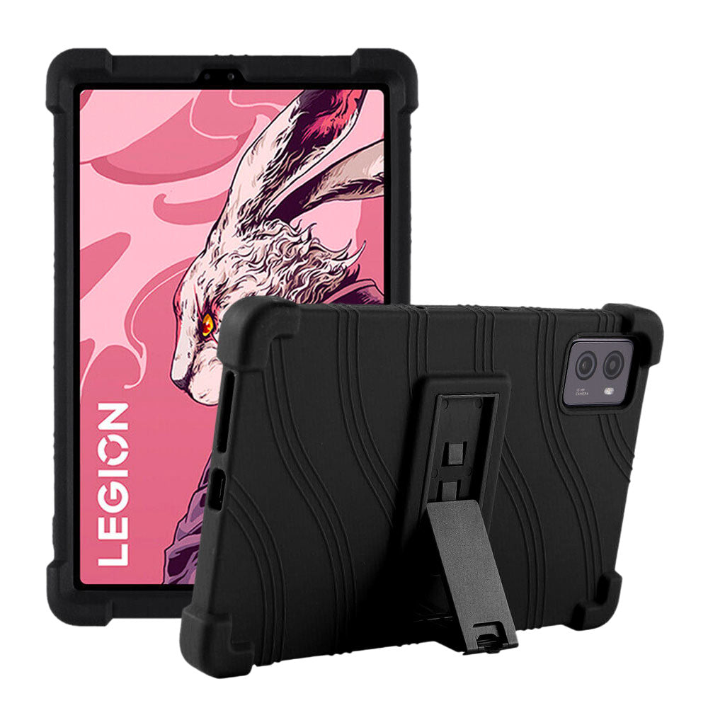 ARMOR-X Lenovo Legion Y700 2023 TB320FC Soft silicone shockproof protective case with kick-stand.