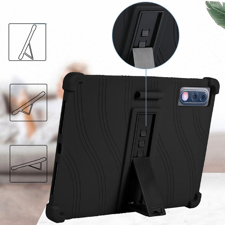 ARMOR-X Lenovo Yoga Tab Plus (Gen 2) TB522 Soft silicone shockproof protective case. Built-in adjustable kickstand convenient for providing different viewing angles when watching videos, texting, gaming or learning etc.