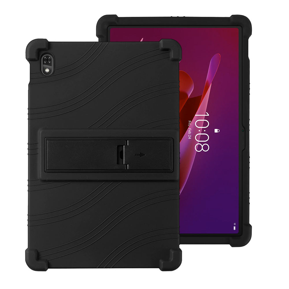 ARMOR-X Lenovo ThinkTab X11 (Gen 1) TB353 Soft silicone shockproof protective case with kick-stand.