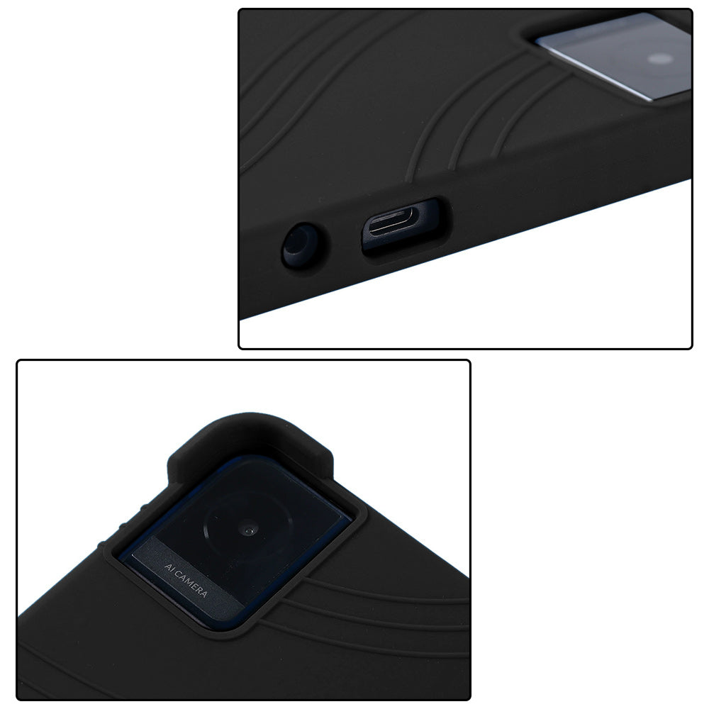 ARMOR-X TCL Tab 10L Gen 4 8483A 10.1 Soft silicone shockproof protective case with kick-stand. Cover all the edges and corners to offer full protection all around the device.