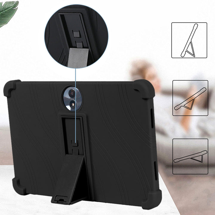 ARMOR-X TCL Tab 11 Gen 2 (9491G) / TCL Tab 11 FE (9465X) Soft silicone shockproof protective case. Built-in adjustable kickstand convenient for providing different viewing angles when watching videos, texting, gaming or learning etc.