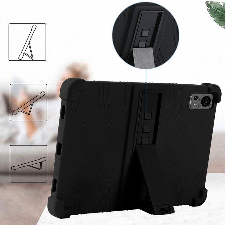 ARMOR-X Teclast T60 Soft silicone shockproof protective case. Built-in adjustable kickstand convenient for providing different viewing angles when watching videos, texting, gaming or learning etc.