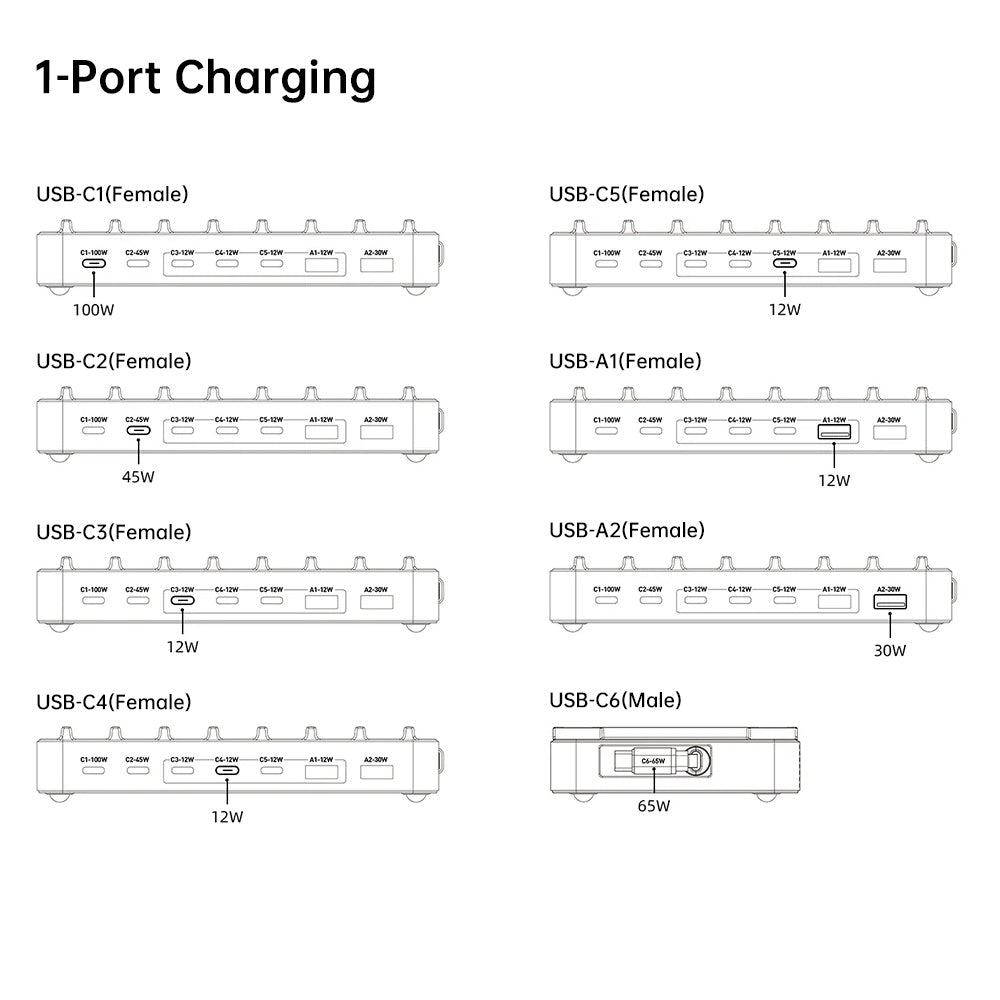 CHR-60H | 8-Port USB Charging Station 100W Output
