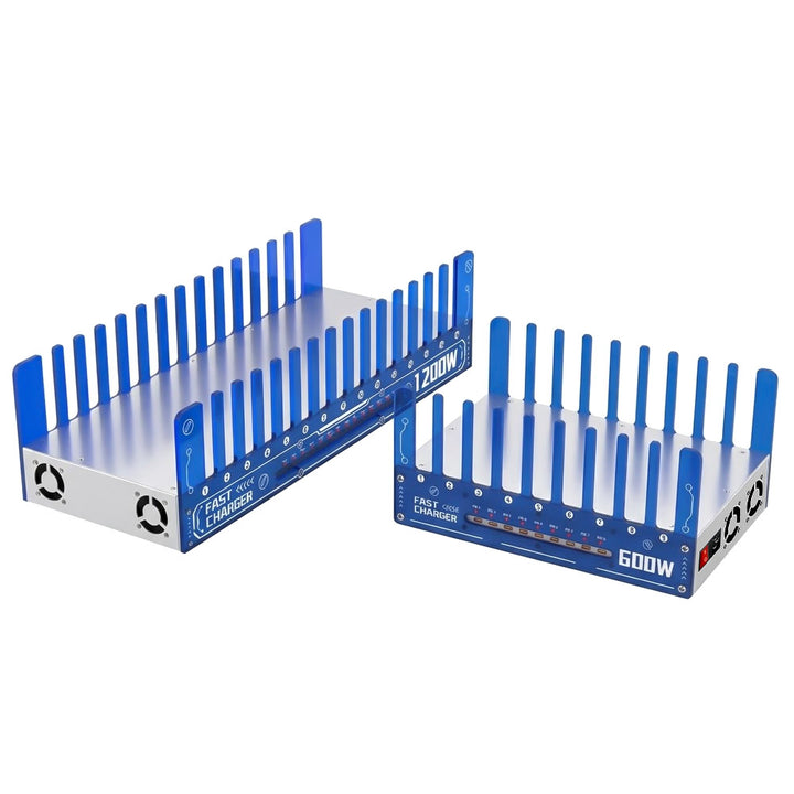 ARMOR-X 9 & 16-Port Intelligent Multi Charging Station 600W & 1200W Output. Perfect for offices, classrooms, and tech centers.