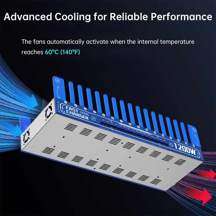 CHR-H | 9 & 16-Port Intelligent Multi Charging Station 600W & 1200W Output