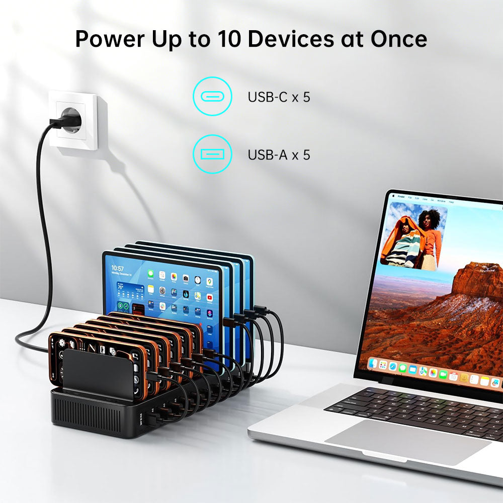 CHR-LMH02 | 10-Port Intelligent Multi Charging Station 100W Output