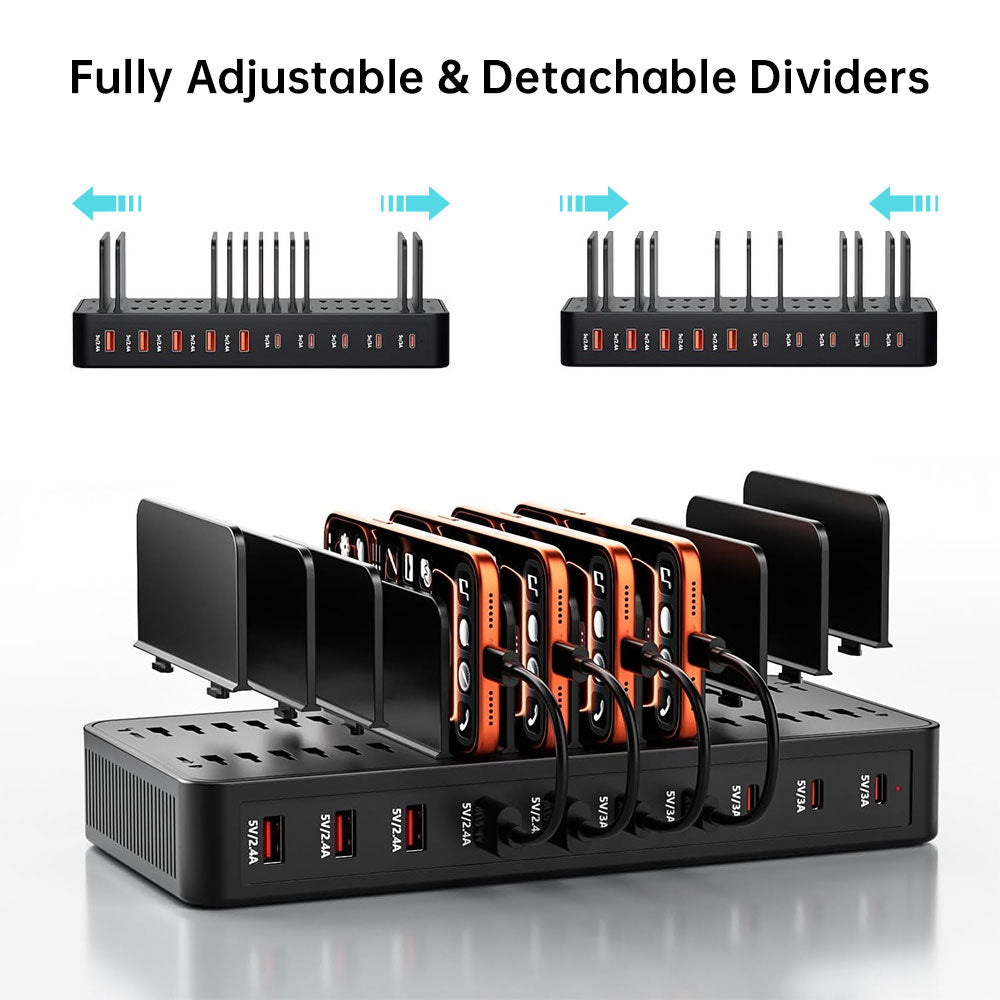 CHR-LMH02 | 10-Port Intelligent Multi Charging Station 100W Output