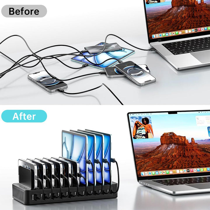 CHR-LMH02 | 10-Port Intelligent Multi Charging Station 100W Output