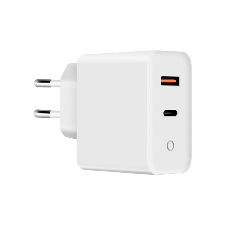ARMOR-X 38W 2-Port PD3.0+QC3.0 GaN Wall Power Charger Fast Charger. Equipped with the latest intelligent chip, this 38W fast charger supports PD 3.0/2.0, QC 3.0, PPS, and other major fast-charging protocols. With dual-port output, you can power up two devices simultaneously — saving valuable time without compromising speed.