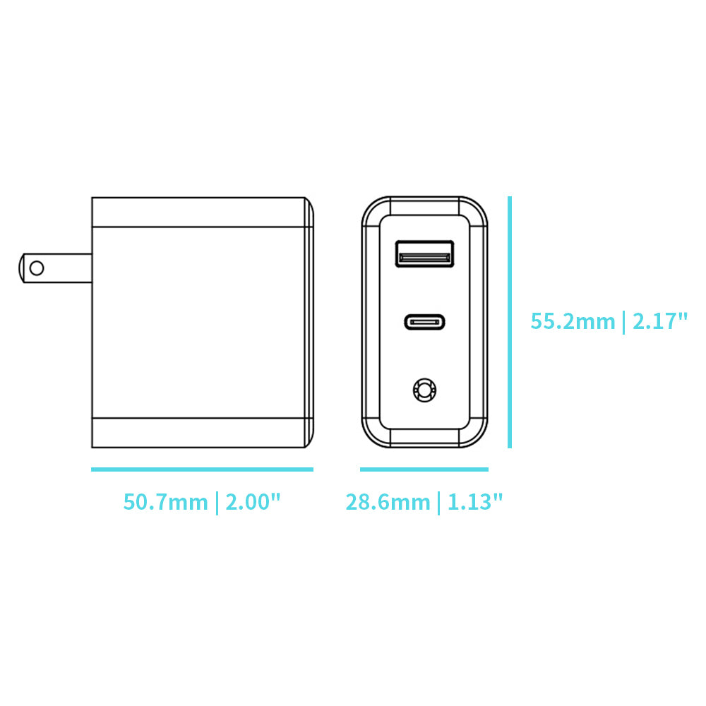 CHR-WA4D | 65W 2-Port PD3.0+PPS GaN Wall Power Charger Fast Charger