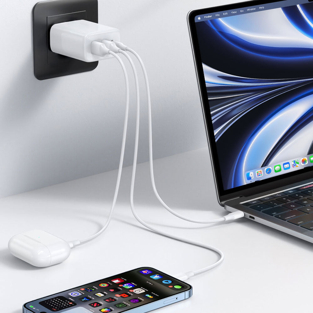 CHR-WA4F | 65W 3-Port PD3.0+QC3.0 GaN Wall Power Charger Fast Charger