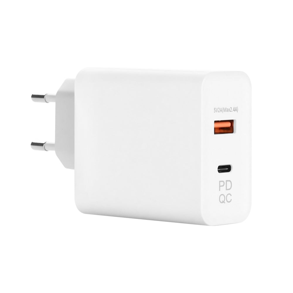 ARMOR-X 65W 2-Port PD3.0+QC3.0 GaN Wall Power Charger Fast Charger. Powered by advanced Gallium Nitride (GaN) technology, this charger delivers exceptional speed and efficiency in a compact design. When charging two devices, power is intelligently distributed across both ports for optimal performance.