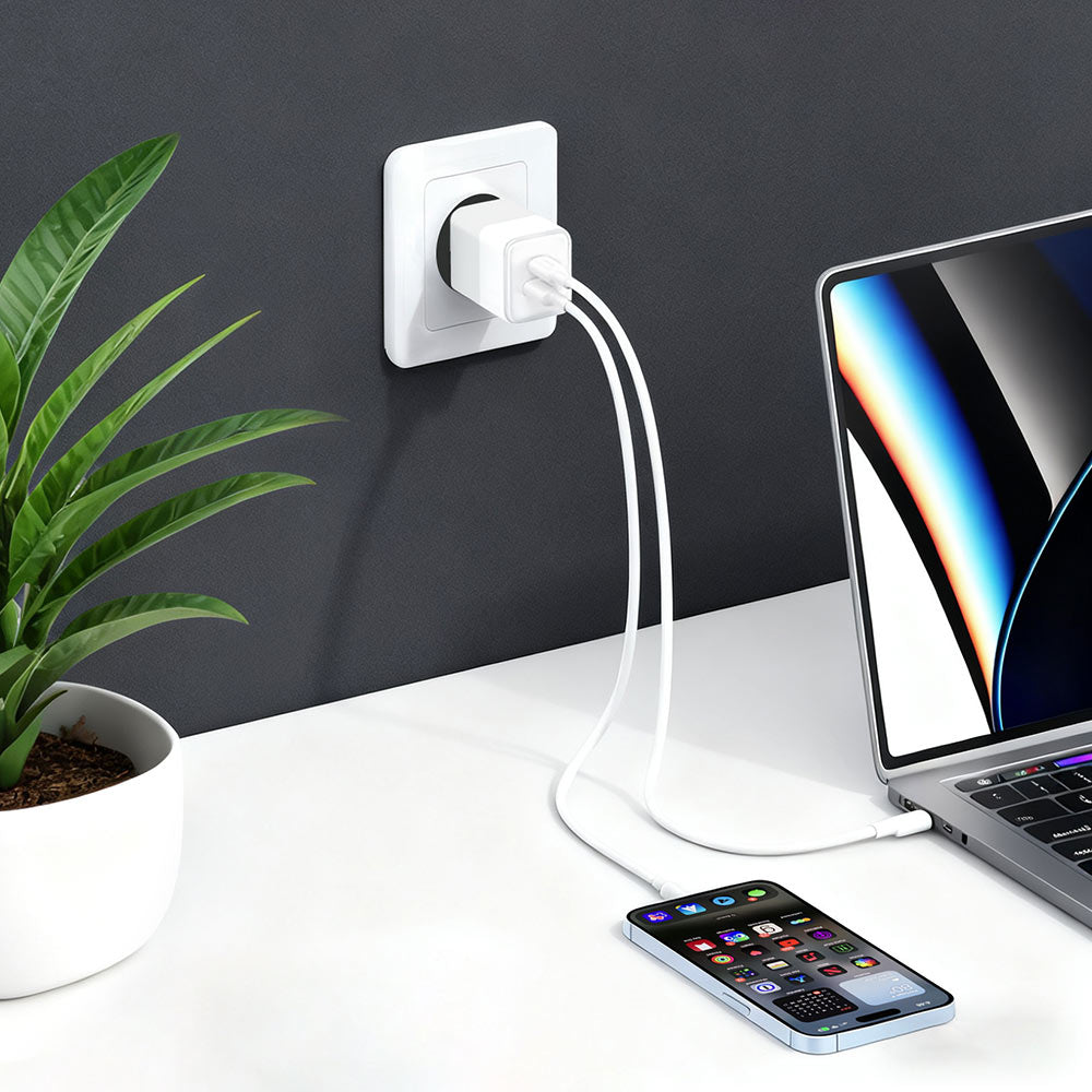 CHR-WA6B | 45W 2-Port PD3.0+QC3.0 GaN Wall Power Charger Fast Charger