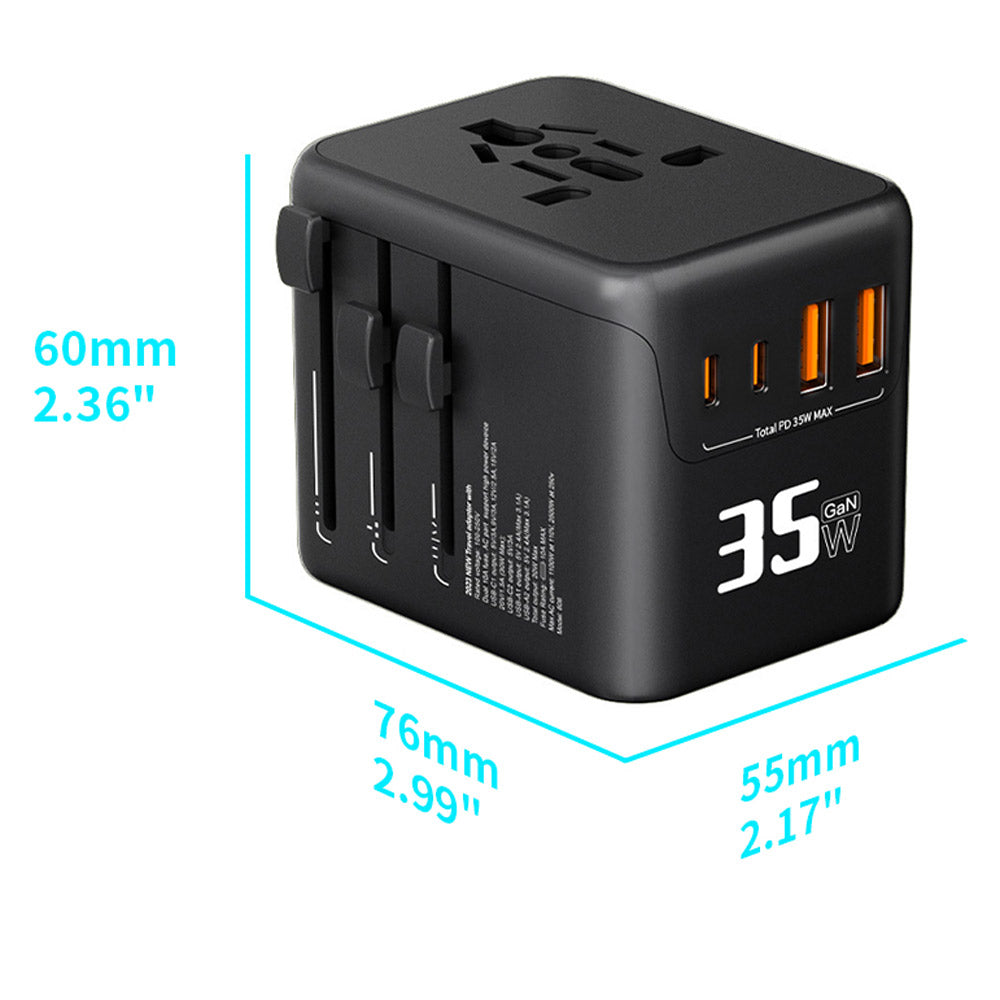 CHR-WLG2 | 35W GaN Worldwide Wall Power Charger Fast Charger