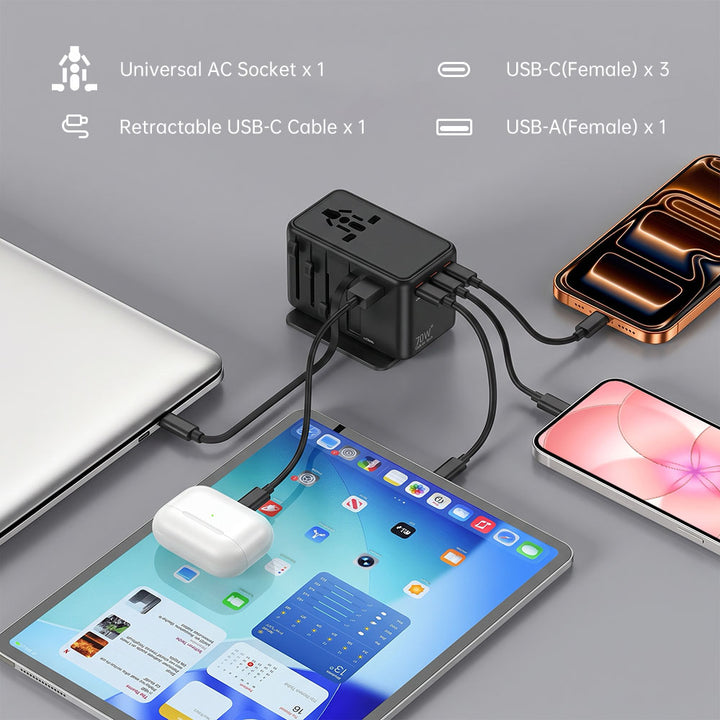 CHR-WLG3 | 70W GaN Worldwide Wall Power Charger Fast Charger
