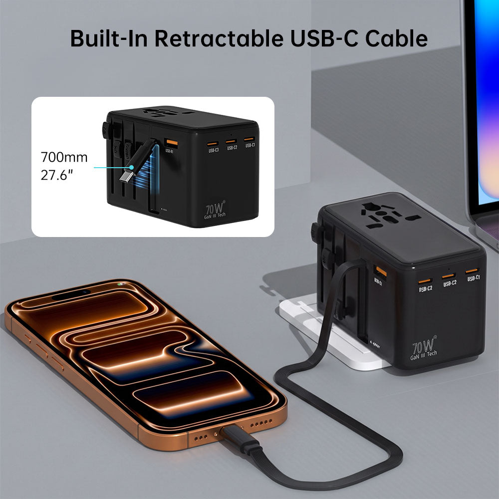 CHR-WLG3 | 70W GaN Worldwide Wall Power Charger Fast Charger