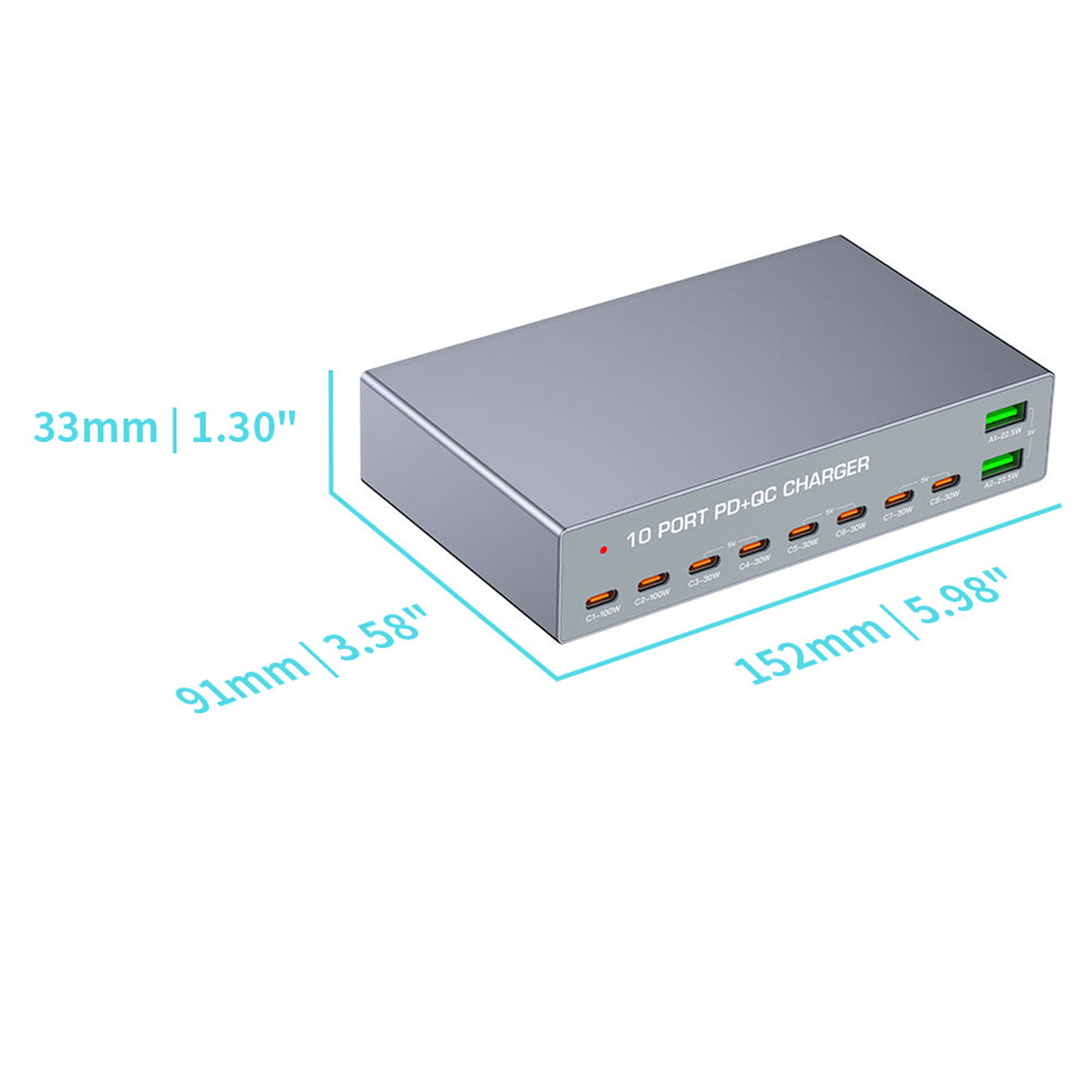 CHR-X6Y | 10-Port Intelligent Multi Charging Station 140W Output