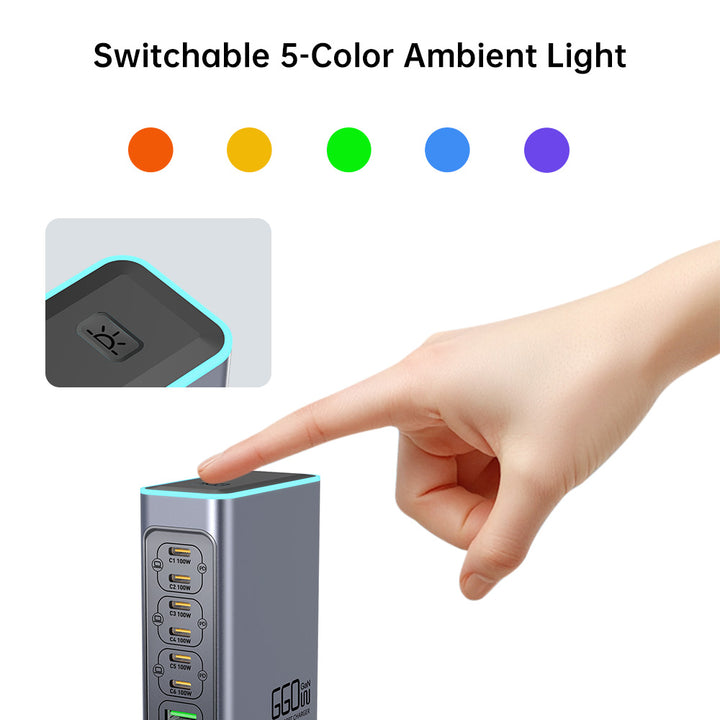 CHR-X8L | 8-Port Intelligent Multi Charging Station 140W Output