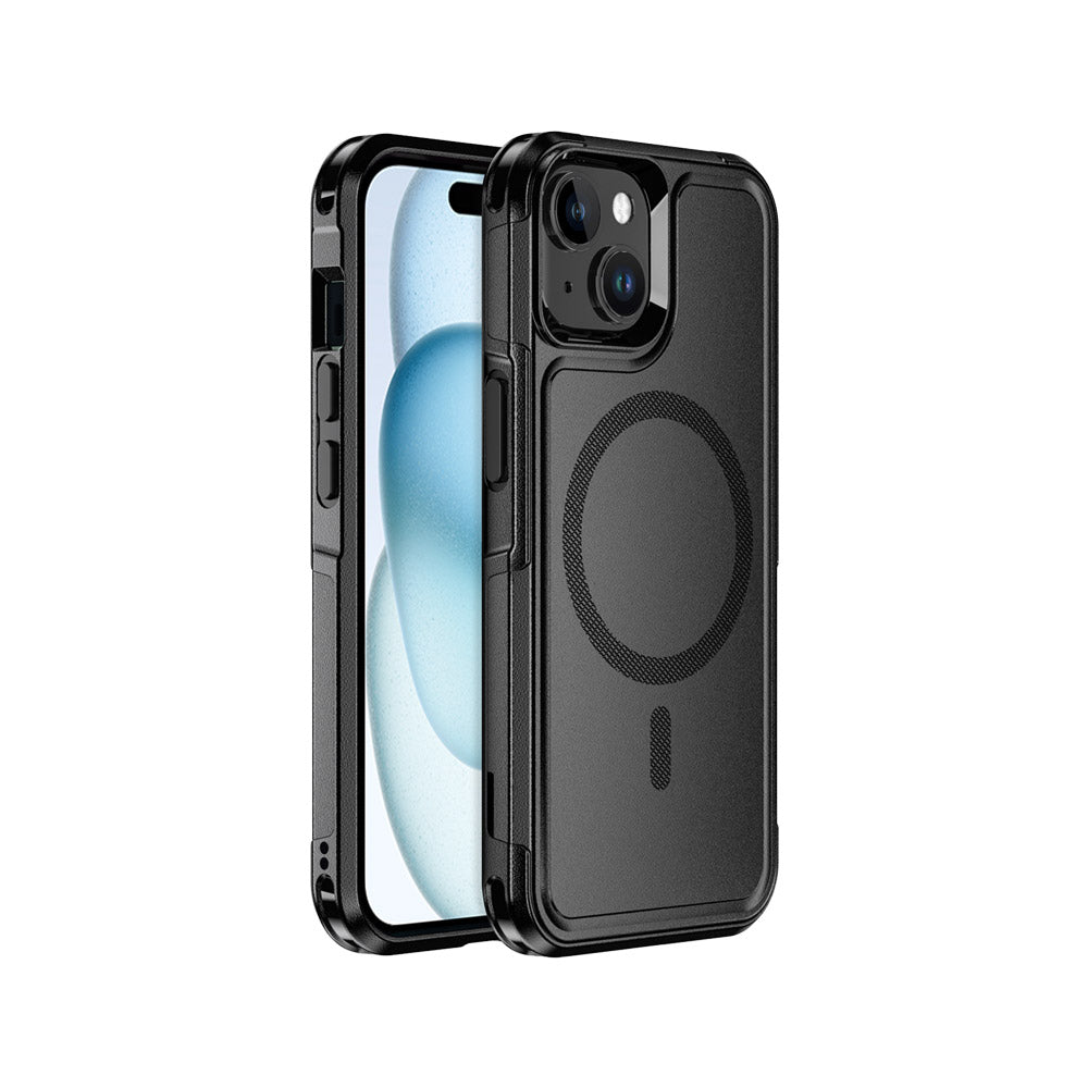 ARMOR-X APPLE iPhone 15 military grade protective case & magnetic case, supports wireless charging.