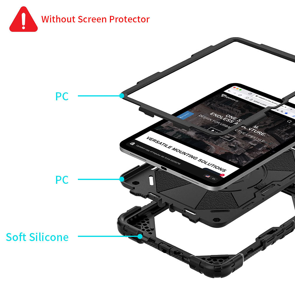 COD-LN-TB390 | Lenovo Idea Tab Pro (Gen 2) TB390 | Rugged Case with Kick-Stand &amp; Folding Grip