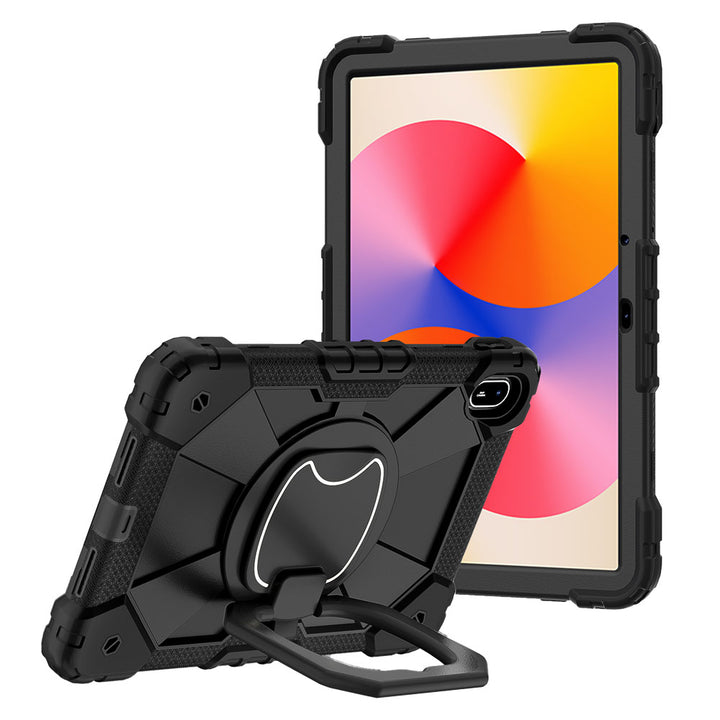 ARMOR-X Huawei MatePad SE 11 (2024) Rugged Case with Kick-Stand &amp; Folding Grip. 
This rugged tablet case combines heavy-duty 3-layer protection with a versatile 360° rotating kickstand and 180° folding grip for secure one-handed use and hands-free viewing. Raised bezels help protect the screen and camera from everyday scratches, while precision cutouts, integrated dust covers, and a reinforced shoulder strap attachment ensure reliable performance wherever work or adventure takes you.