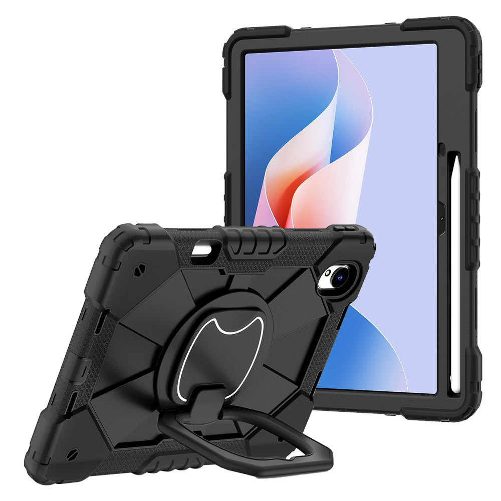 ARMOR-X Huawei MatePad 11.5 S (2024) / (2025) Rugged Case with Kick-Stand &amp; Folding Grip. 
This rugged tablet case combines heavy-duty 3-layer protection with a versatile 360° rotating kickstand and 180° folding grip for secure one-handed use and hands-free viewing. Raised bezels help protect the screen and camera from everyday scratches, while precision cutouts, integrated dust covers, and a reinforced shoulder strap attachment ensure reliable performance wherever work or adventure takes you.