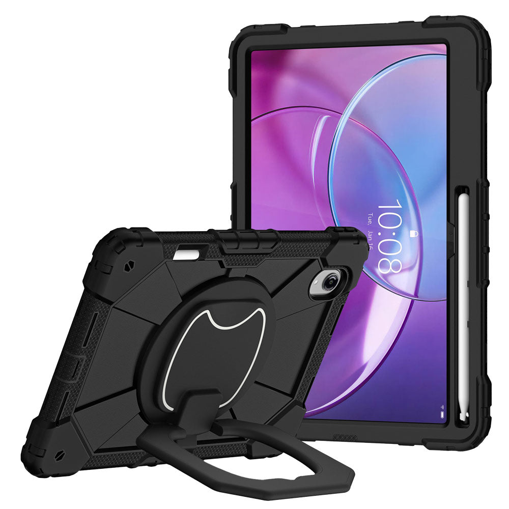 ARMOR-X Lenovo Idea Tab Pro (Gen 2) TB390 Rugged Case with Kick-Stand &amp; Folding Grip. 
This rugged tablet case combines heavy-duty 3-layer protection with a versatile 360° rotating kickstand and 180° folding grip for secure one-handed use and hands-free viewing. Raised bezels help protect the screen and camera from everyday scratches, while precision cutouts, integrated dust covers, and a reinforced shoulder strap attachment ensure reliable performance wherever work or adventure takes you.