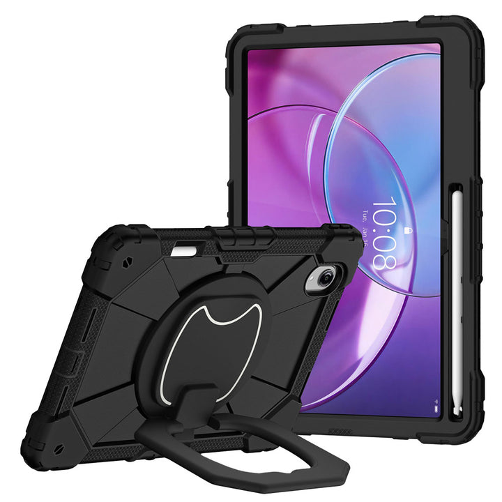 ARMOR-X Lenovo Idea Tab Pro (Gen 2) TB390 Rugged Case with Kick-Stand &amp; Folding Grip. 
This rugged tablet case combines heavy-duty 3-layer protection with a versatile 360° rotating kickstand and 180° folding grip for secure one-handed use and hands-free viewing. Raised bezels help protect the screen and camera from everyday scratches, while precision cutouts, integrated dust covers, and a reinforced shoulder strap attachment ensure reliable performance wherever work or adventure takes you.